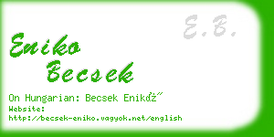 eniko becsek business card